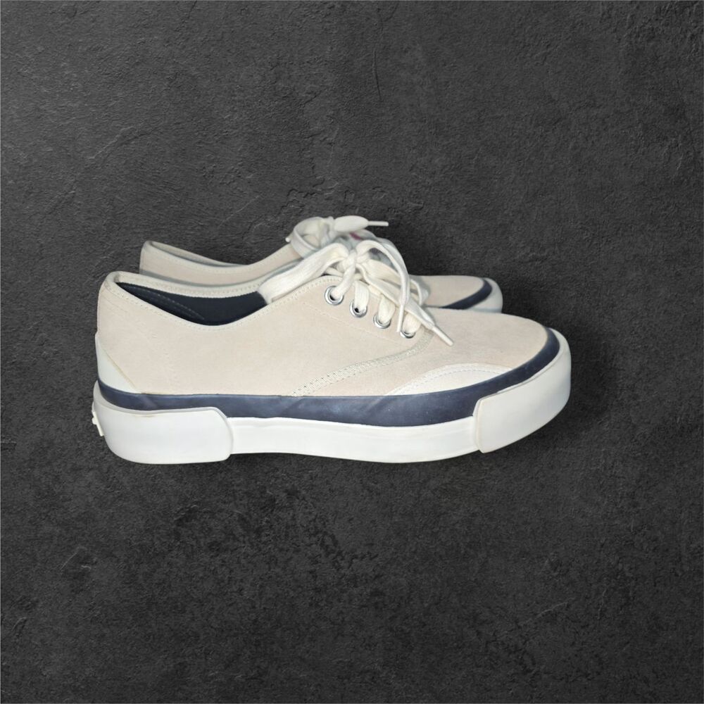 Julien David Platform Deck Sneakers Sz 41 US 8.5 Tan Navy White Japan Streetwear